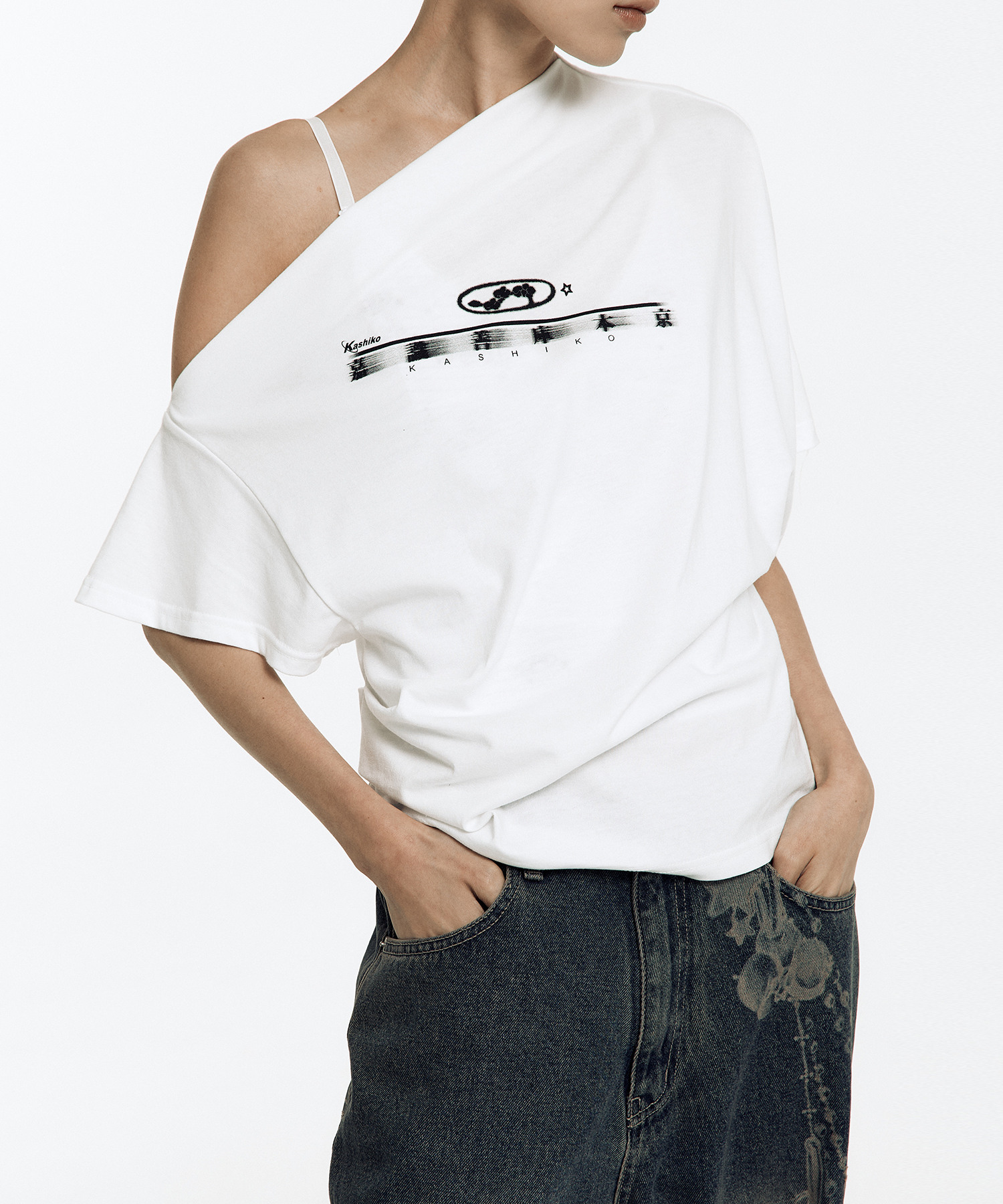 【KASHIKO】ZEN ONE SHOULDER TOP 한섬 EQL