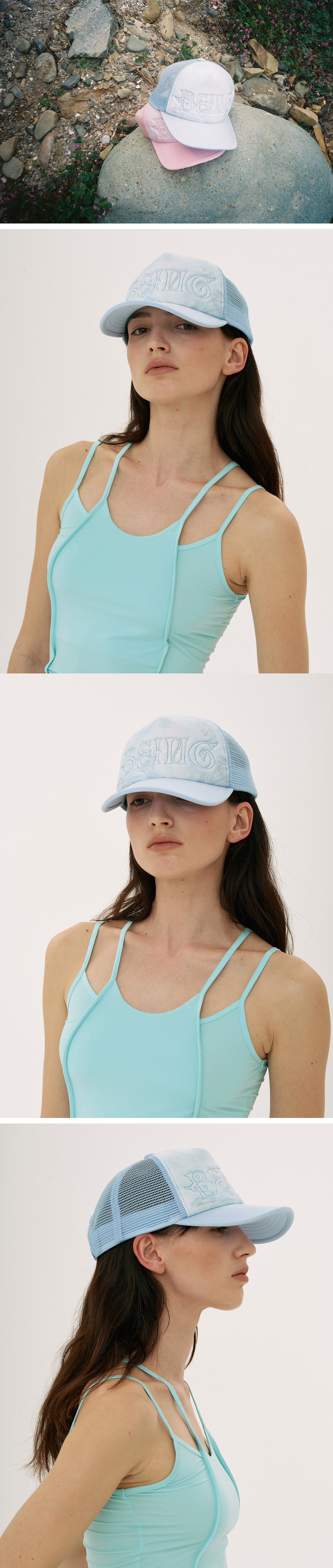 【WELLBEING EXPRESS】 Orchid Mesh Cap / 追跡付 한섬 EQL