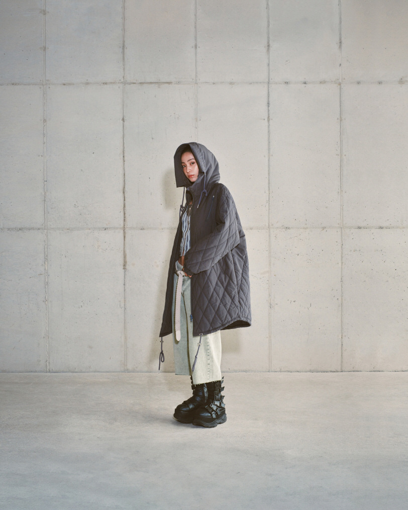 さらに100円引き◆MISCHIEF◆QUILTED BENCH COAT MISCHIEF QUILTED BENCH COAT DARK GREEN
