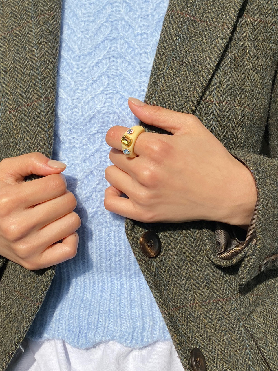 【yOungly yOungley】Pope ring 5色 Pope ring, GINGER - Youngly youngley