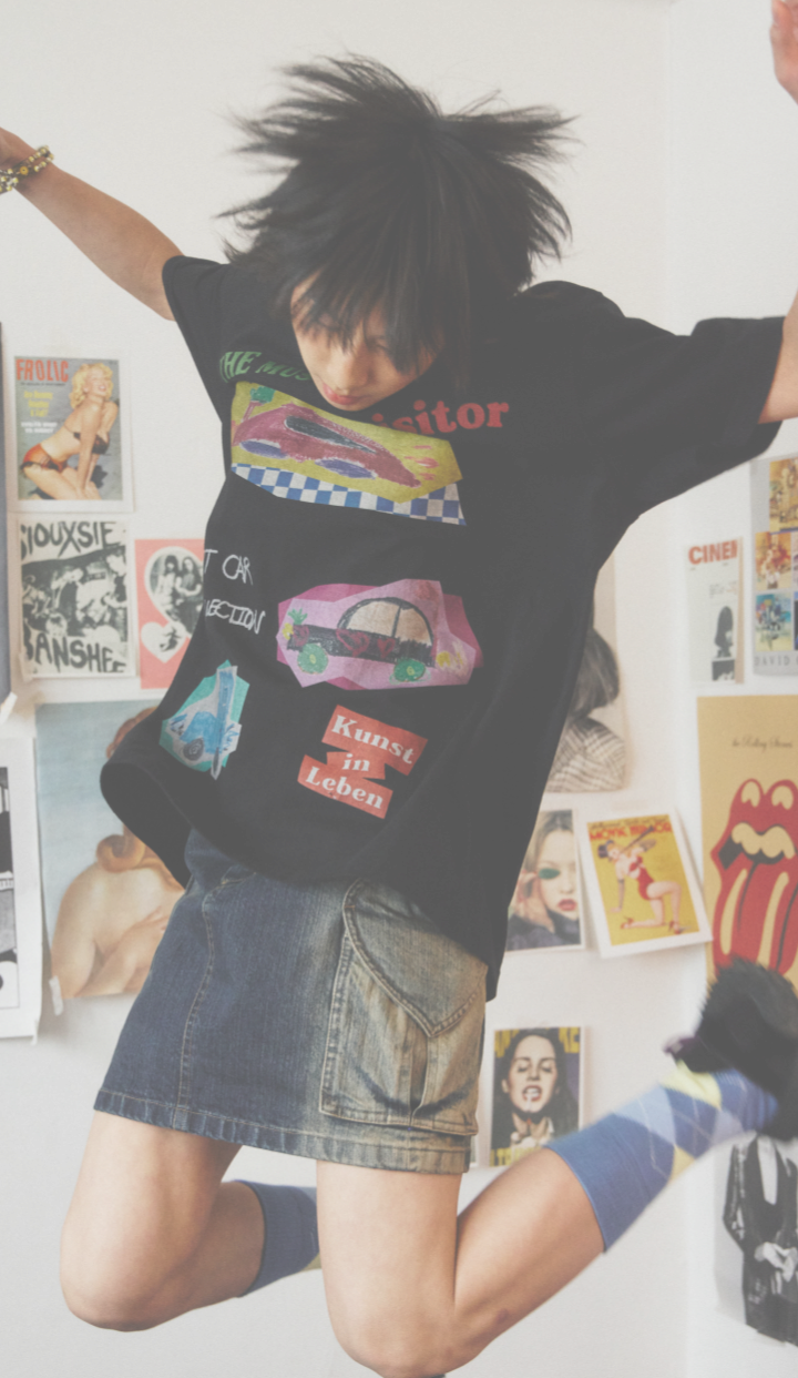 【THE MUSEUM VISITOR】 WASHED DENIM MINIBAG (PINK BLUE) THE MUSEUM VISITOR】WASHED DENIM MINIBAG (WHITE BLUE) (THE