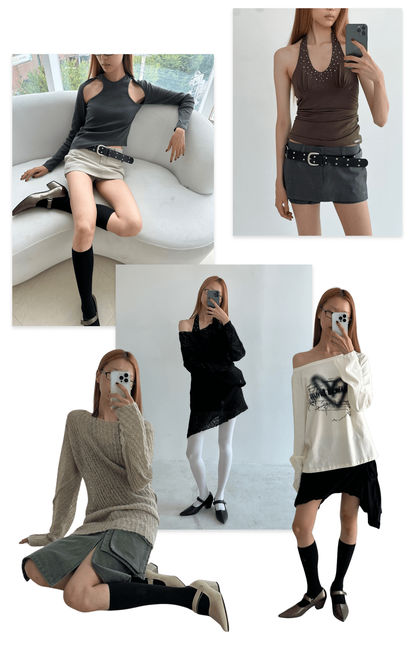 [CERRIC] BACK OPEN HALF TOP ☆送料込☆ 한섬 EQL