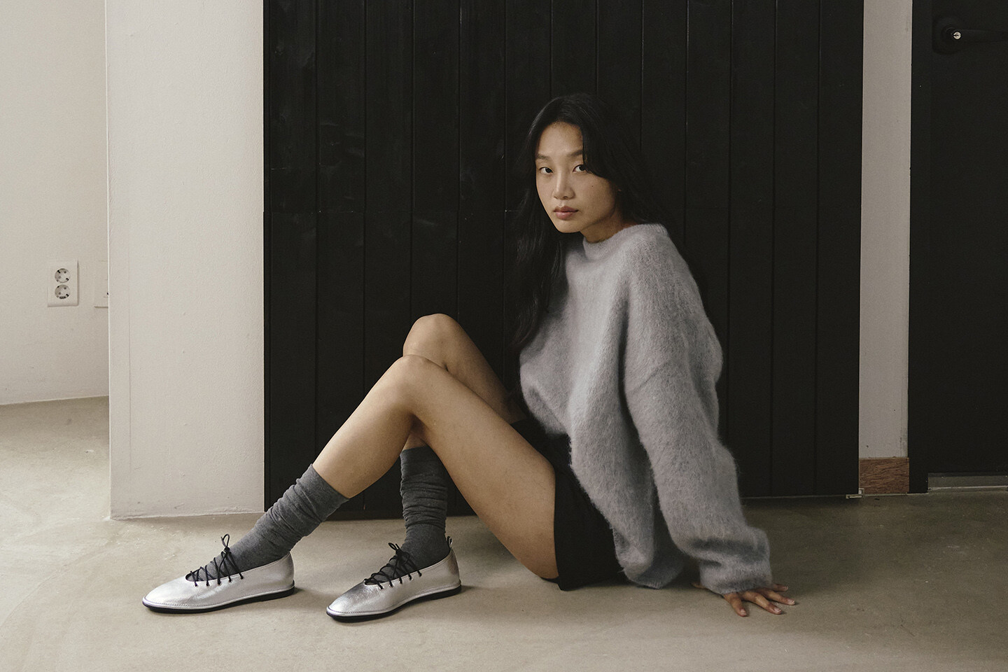★韓国人気★MIAE★Strap fur middle boots (2way) 한섬 EQL