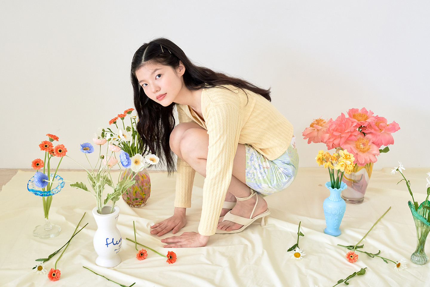 ワンピース MARGARIN FINGERS ROSY SCARF ONE-PIECE 4BTR441 Margarin Fingers