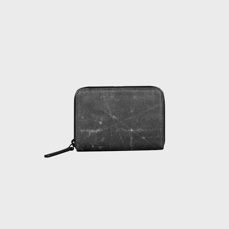 BERLIN LETTERING ZIP WALLET (GRAY) M / UPCYCLED