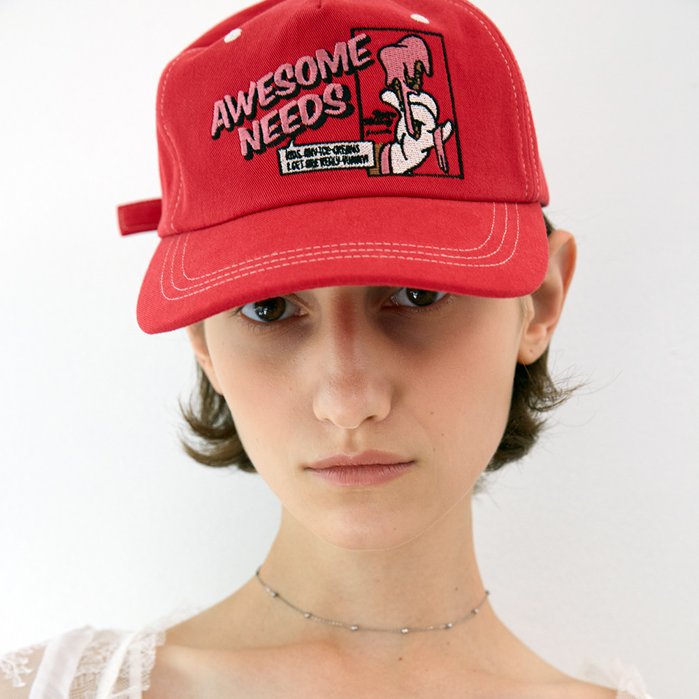 アヒョン着用 韓国女子 大人気 [AWESOME NEEDS] SIGNATURE CAP アヒョン着用 韓国女子 大人気 [AWESOME NEEDS] SIGNATURE CAP