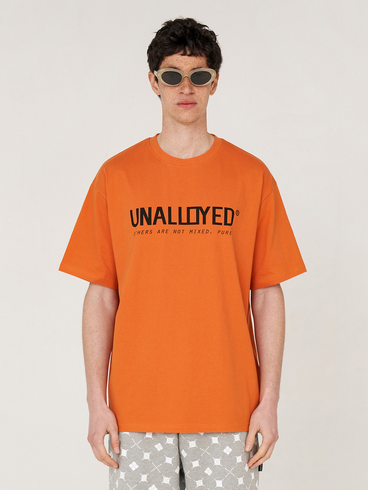 [UNALLOYED] 韓国☆ユニセックス☆ORANGE T SHIRT 한섬 EQL