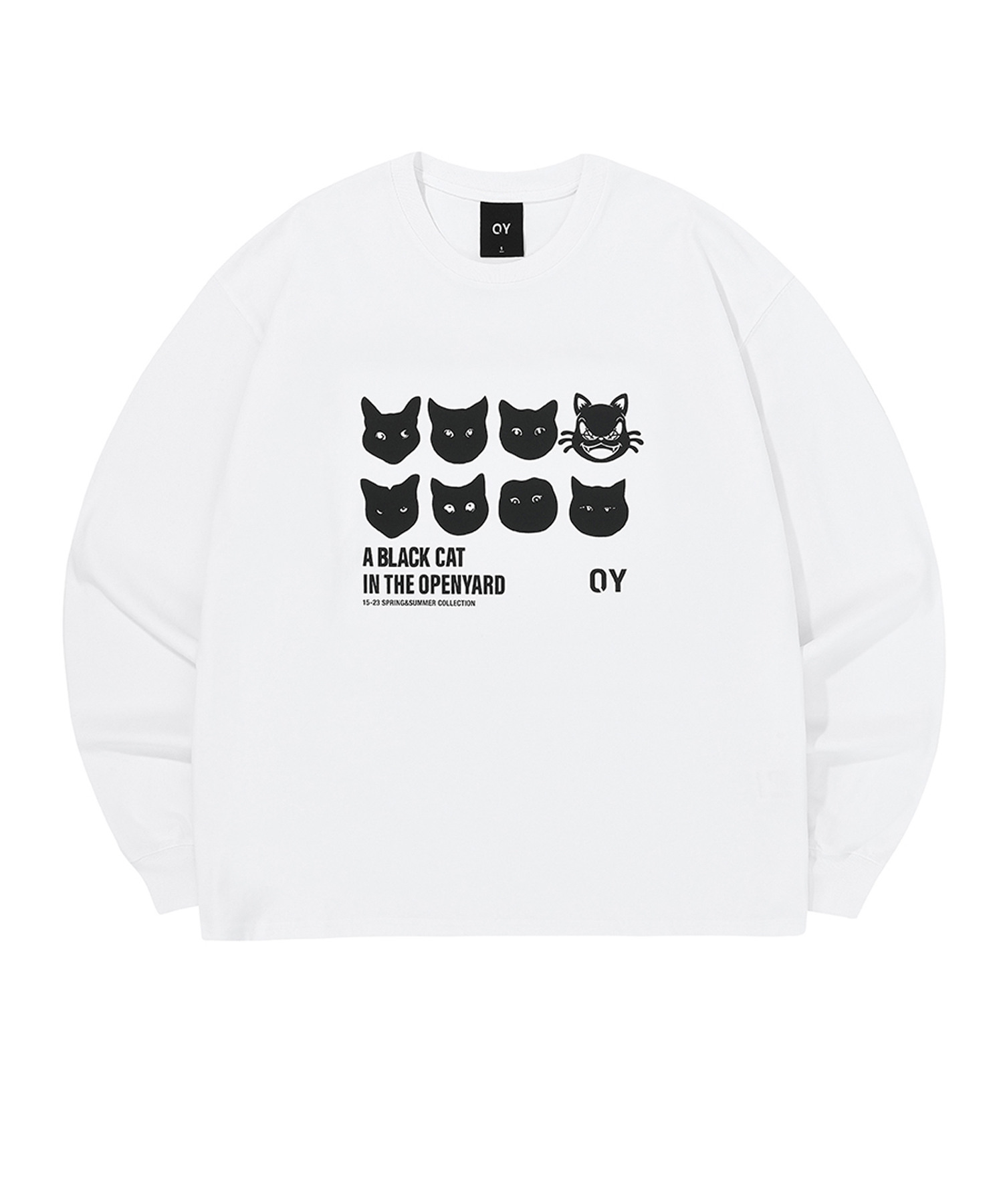 ★OY★EMOTION CAT LONG SLEEVE-WHITE★正規品/韓国直送料込 한섬 EQL
