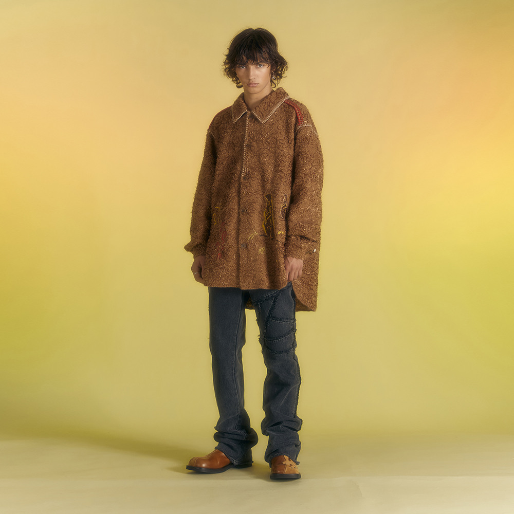 [ANDERSSON BELL]★25SS★韓国人気★LEATHER DOUBLE KNEE SHORTS ANDERSSON BELL]☆25SS☆韓国人気☆LEATHER DOUBLE KNEE SHORTS