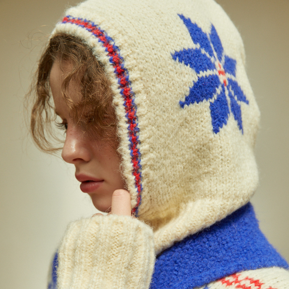 韓国人気☆GREENBUTTER☆ SNOWFLAKE ALPACA BALACLAVA 韓国人気☆GREENBUTTER☆ SNOWFLAKE ALPACA BALACLAVA (GREEN