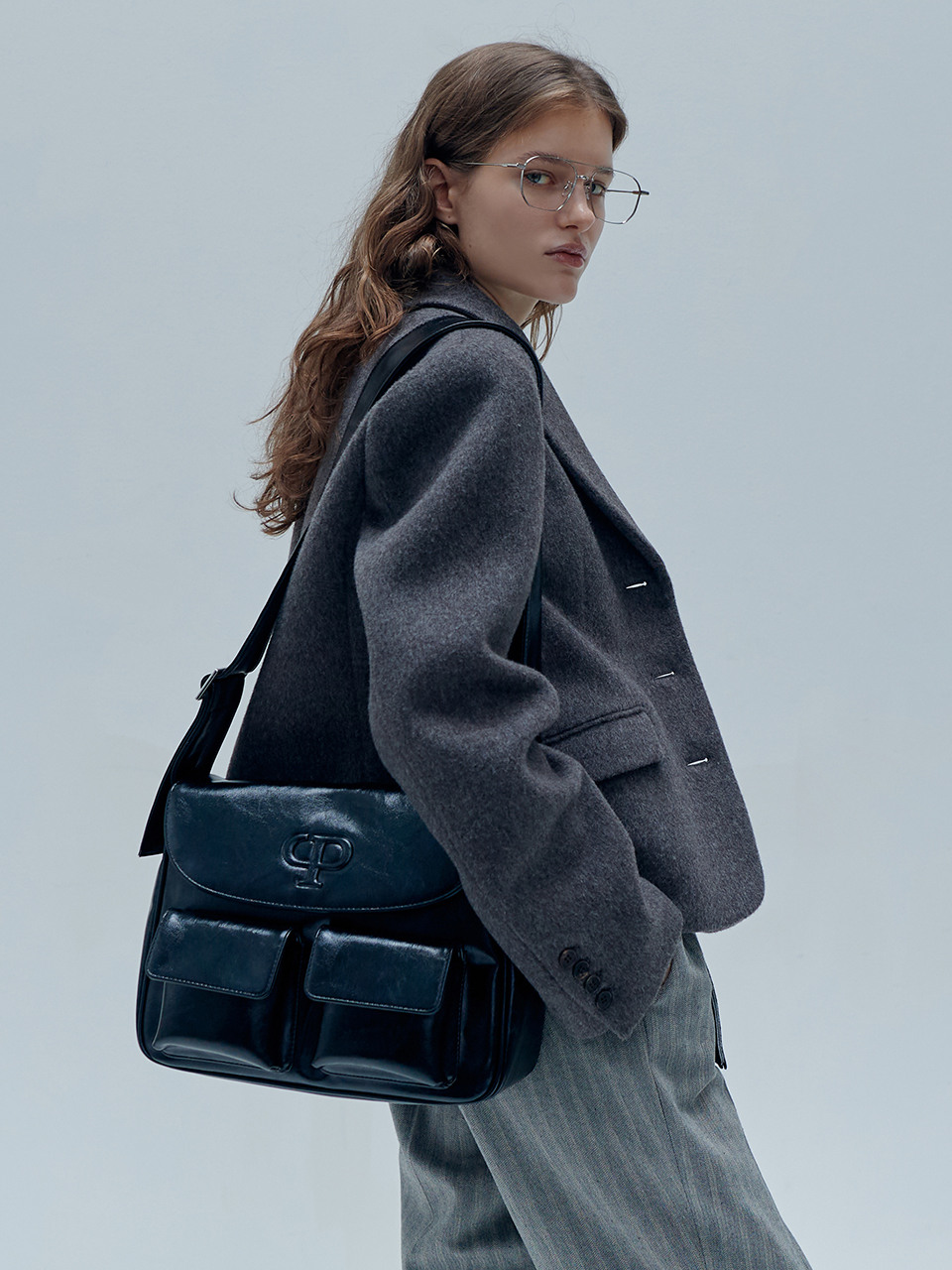 【CHRISTINE PROJECT】Reborn Bag Small Shiny Black Pepper 크리스틴프로젝트 - REBORN BAG SMALL(BLACK PEPPER)