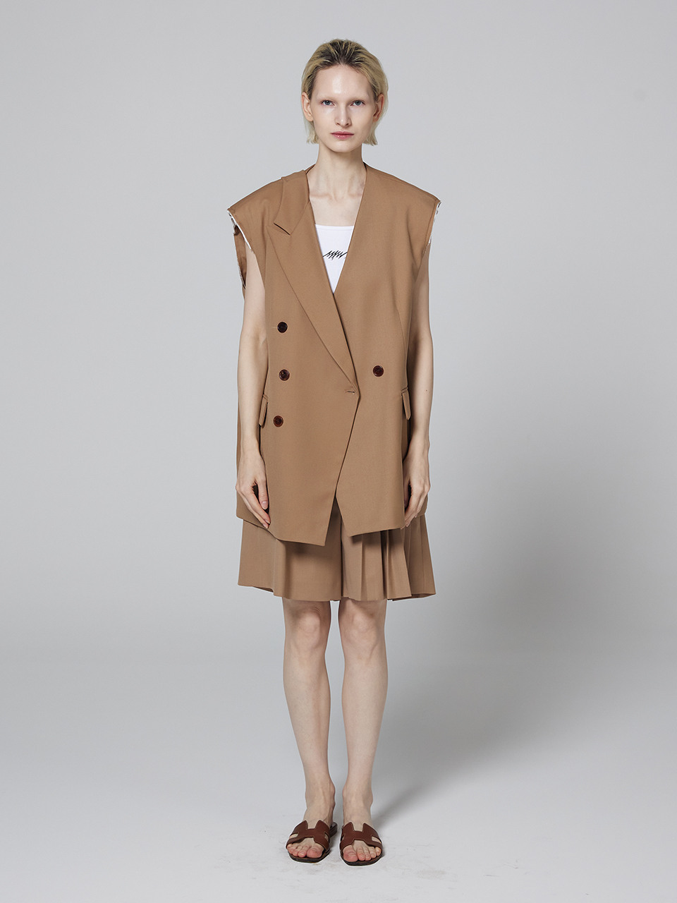 DUALISM WARP LOGO VEST size OS Custom Embroidered Sleeveless Vest