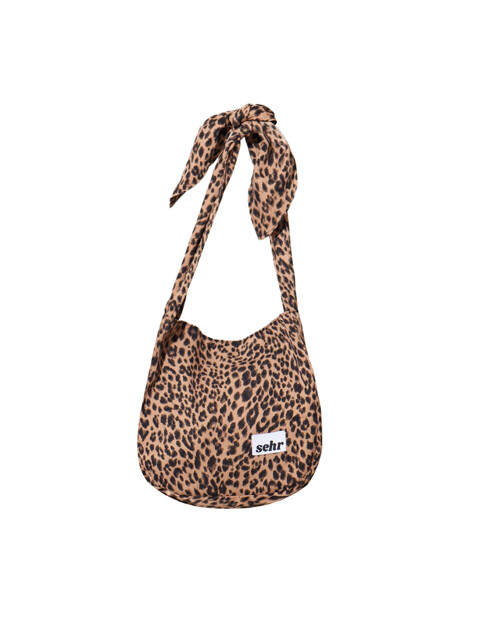  Leopard Tie Mini Bag (Brown)
