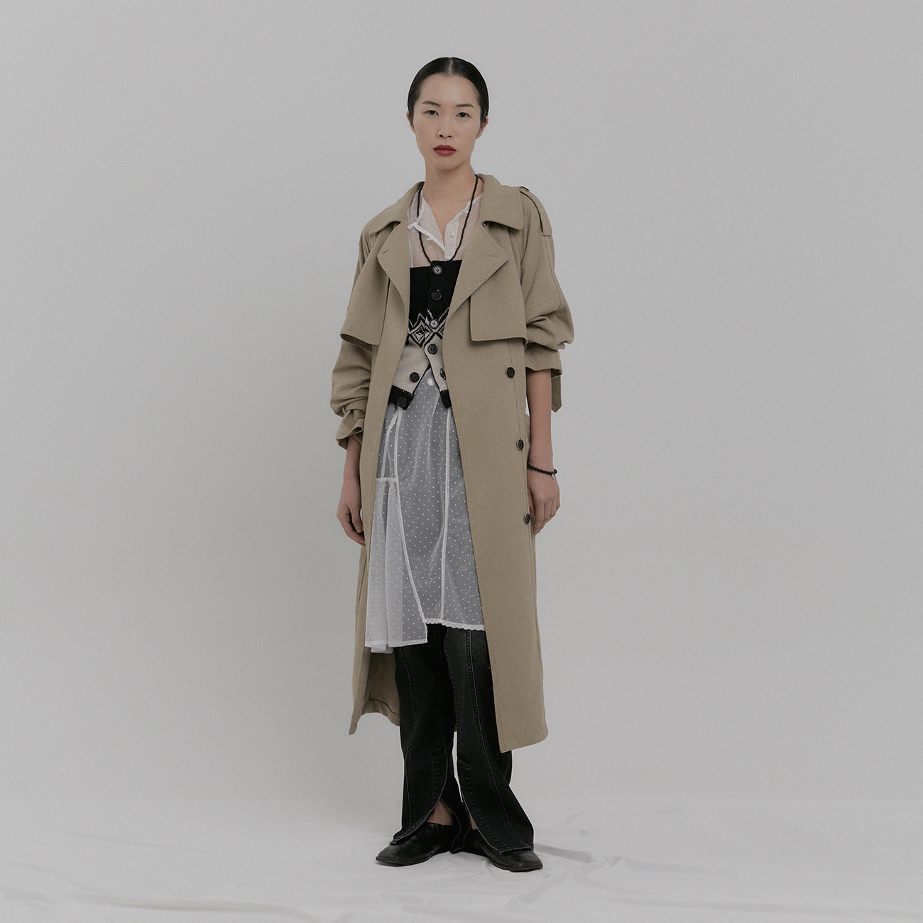 韓国ソンスEQL SALTY PEBBLE レイヤードスカートデニムパンツ b28531c1b6911787848c2778a5f99a