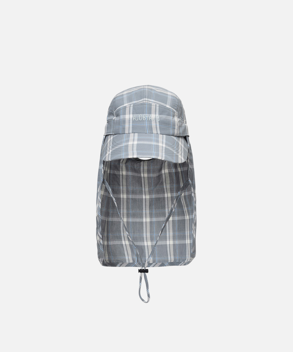 【AJO AJOBYAJO】24SS★ Check Sunshield Cap Check Sunshield Cap [BLACK] - AJOBYAJO