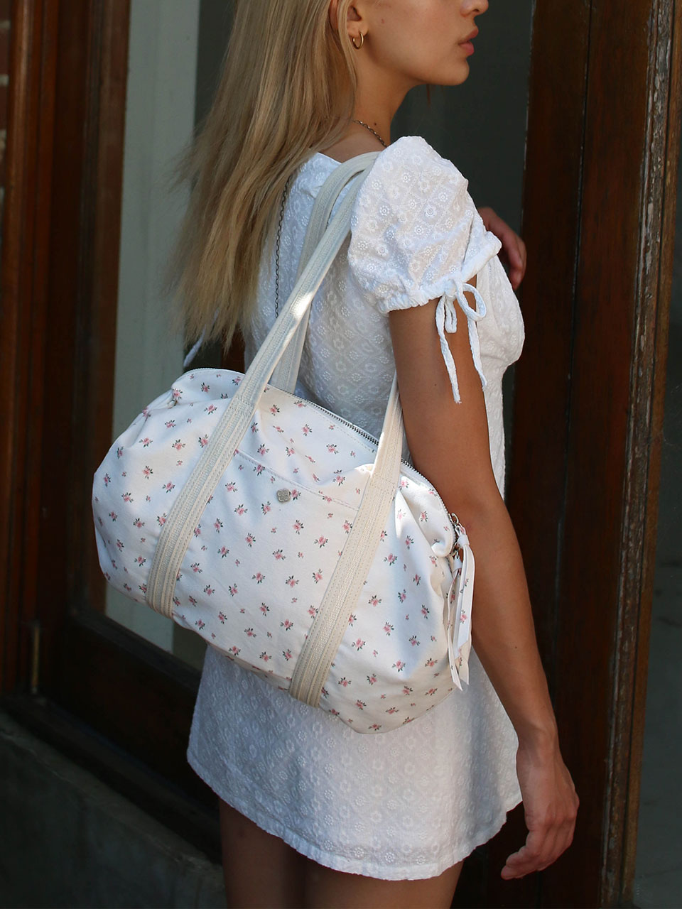 HEEARI★韓国★人気★Aurora Shirring Duffle Bag_Floral HEEARI 히어리 | HEEARI GIRLS in October with Aurora Shirring