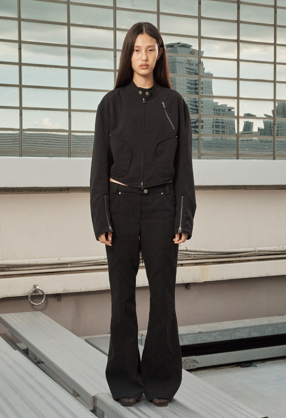 [オープンワイワイ] OPEN YY CRINKLED BOOTCUT PANTS☆ 한섬 EQL