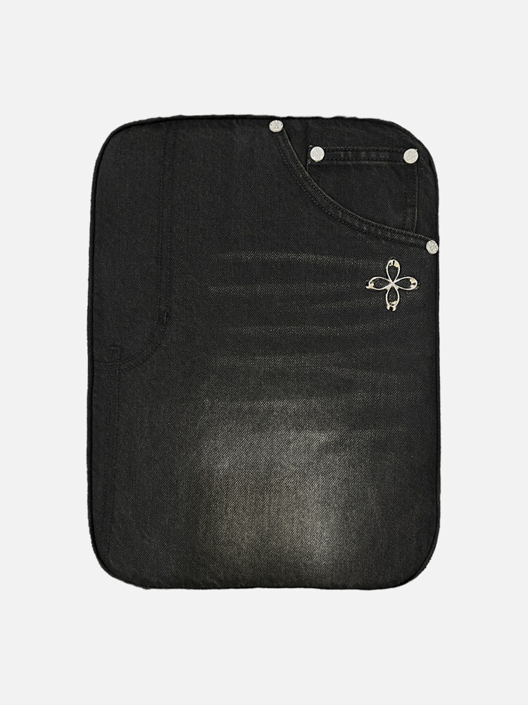 関税込★SURGERY★denim jeans clover logo clutch bag 'black' 한섬 EQL