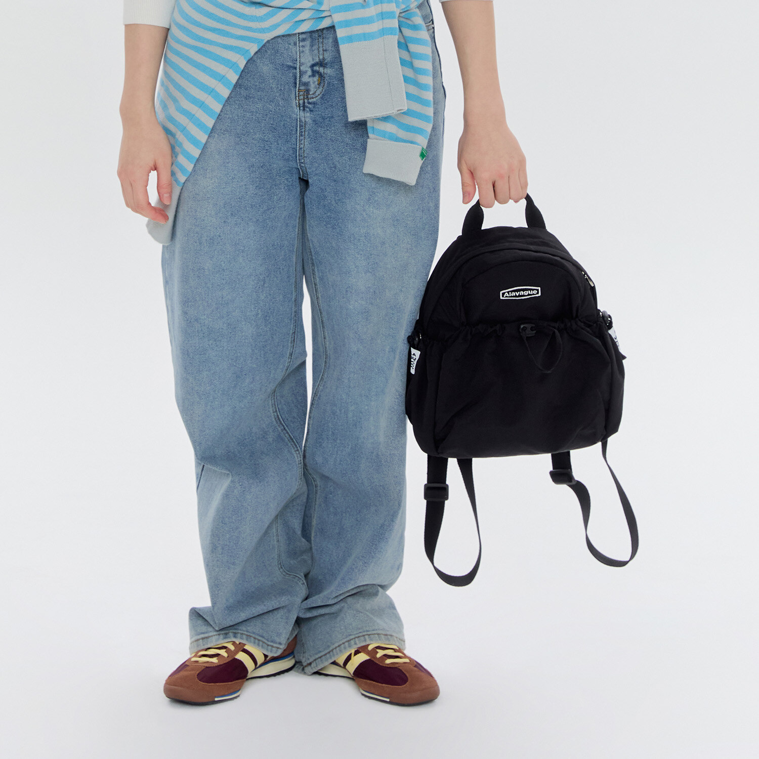 韓国人気★HEDER HELEN★POCKET DENIM BAG 헤더헬렌 POCKET DENIM BAG BLUE - 위시버킷