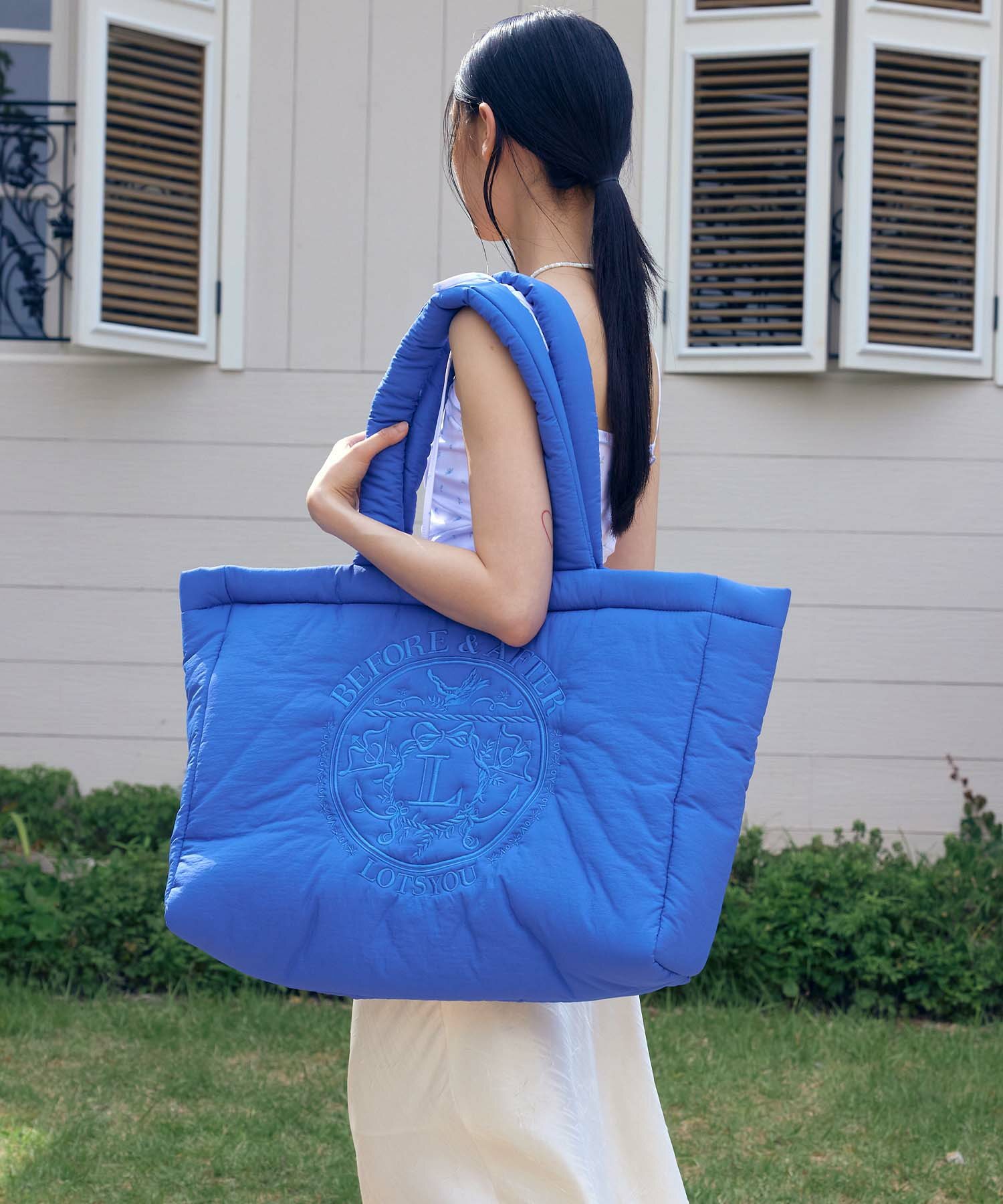 ★LOTSYOU★ lotsyou_Fairy tale Padding Big bag Blue 한섬 EQL