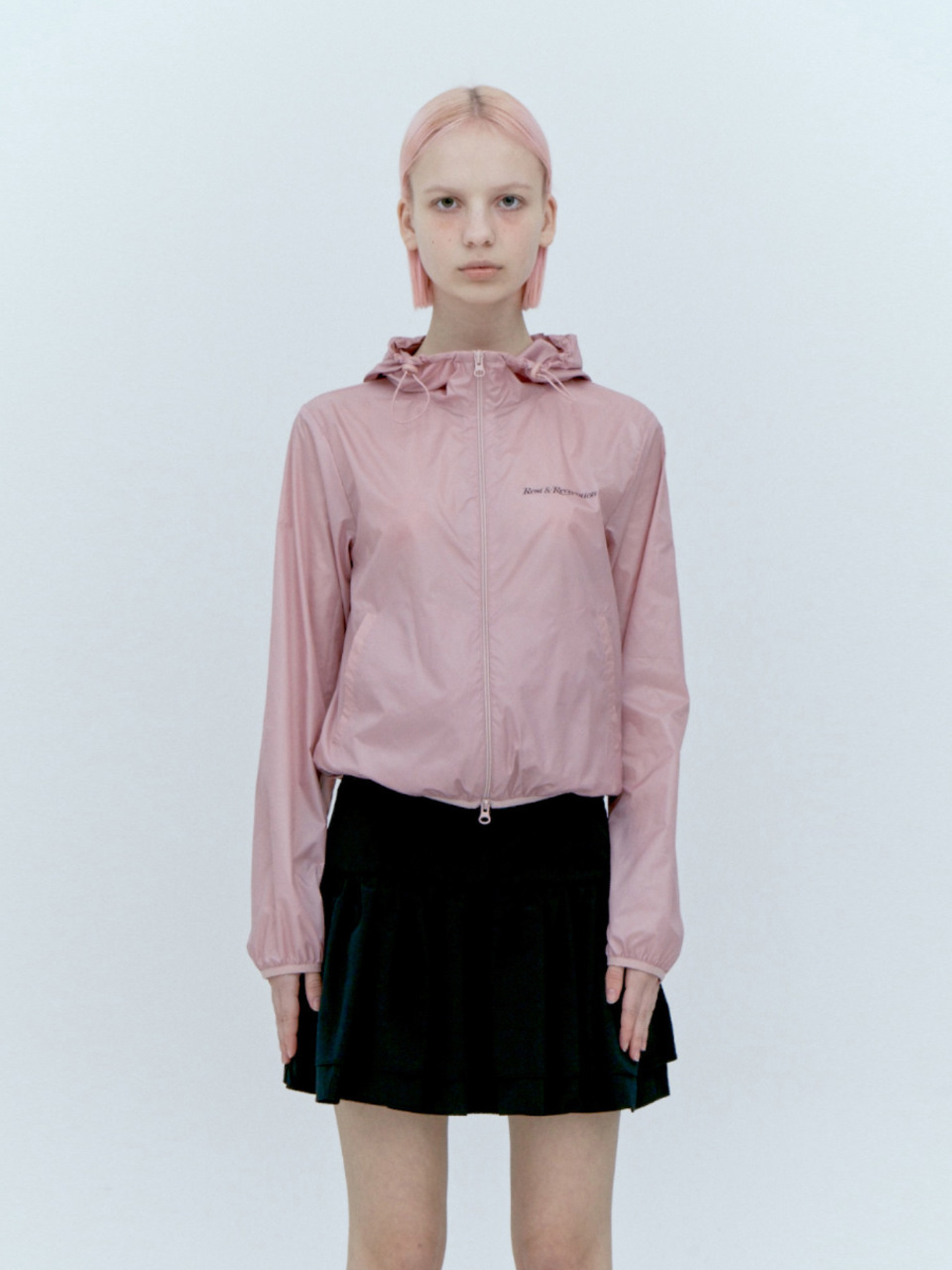 （REST&RECREATION）韓国 POLYESTER WINDBREAKER JACKET REST & RECREATION 2412 POLYESTER WINDBREAKER JACKET_BLACK