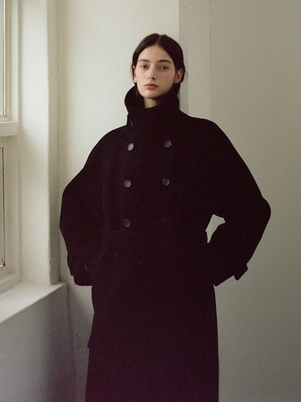 【美品】FW23 MadisonDoubleCoat KINDERSALMON 한섬 EQL
