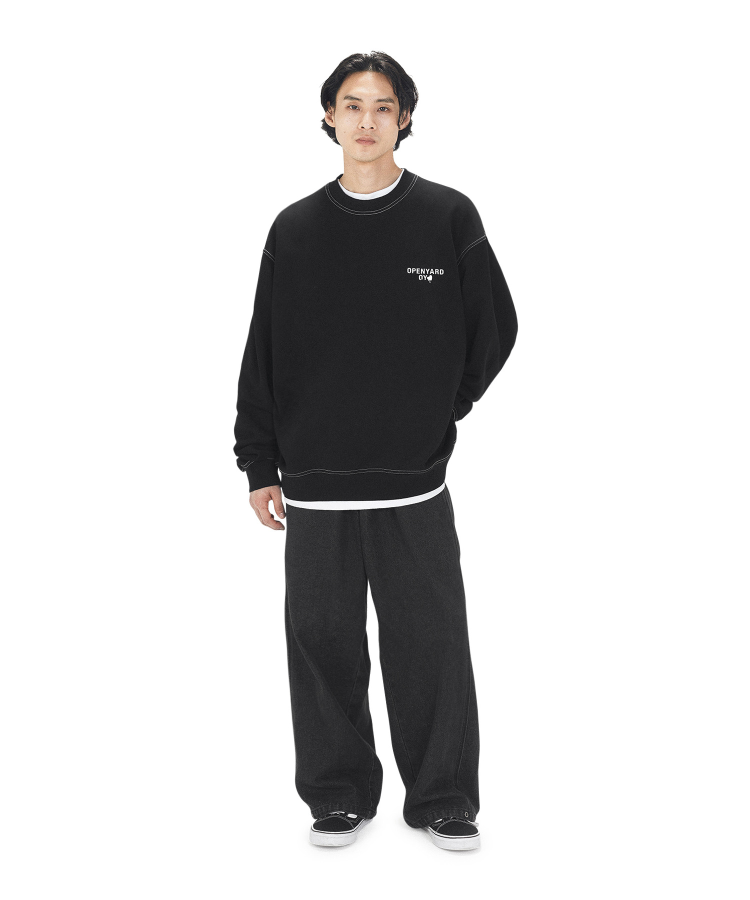 ★OY★EMBOSS MELTING HEART MTM - BLACK★正規品/韓国直送料込 한섬 EQL