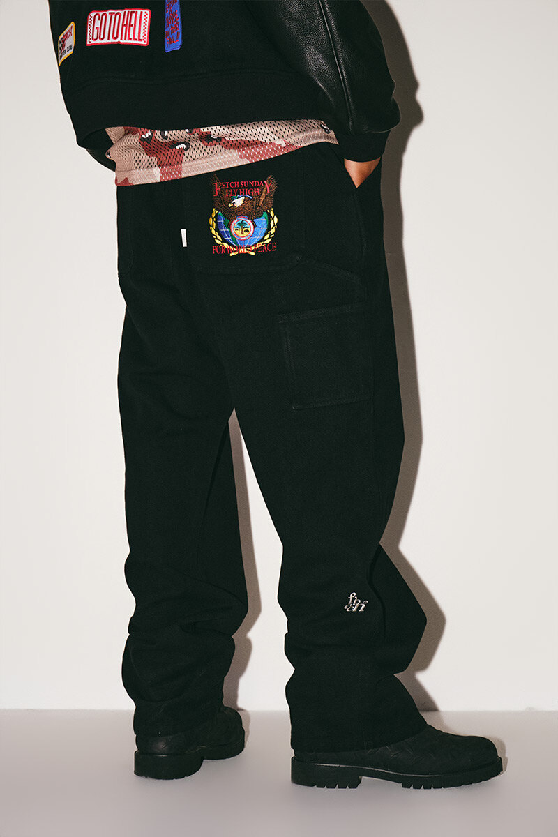 fetch sunday CANVAS CARPENTER PANTSGREEN