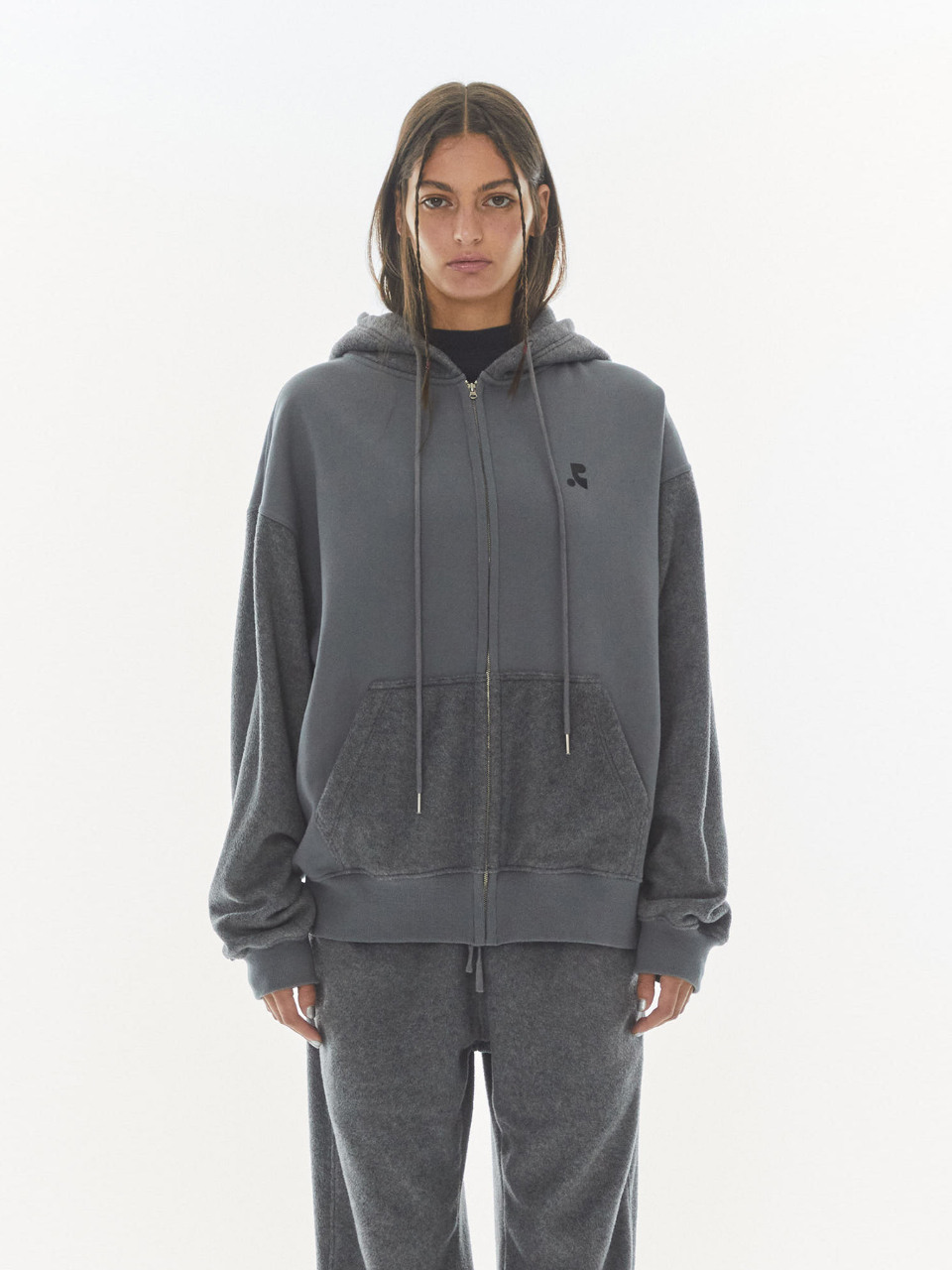 【Rest&Recreation】韓国人気★ COLORATION FLEECE HOOD ZIP-UP MUSINSA | REST&RECREATION COLORATION FLEECE HOOD ZIP-UP - KHAKI