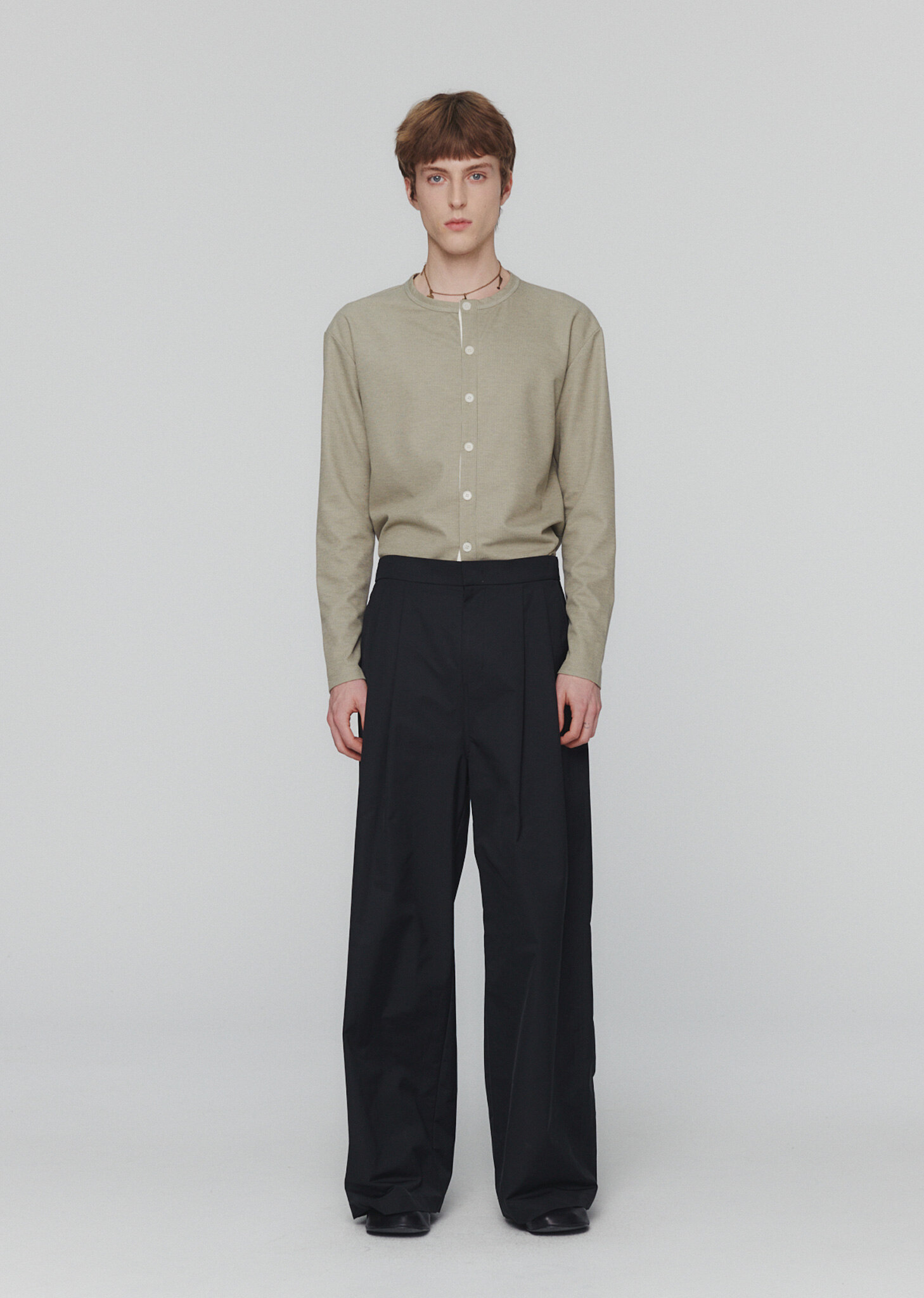 Two Tuck Wide Pants Brown | Shelter