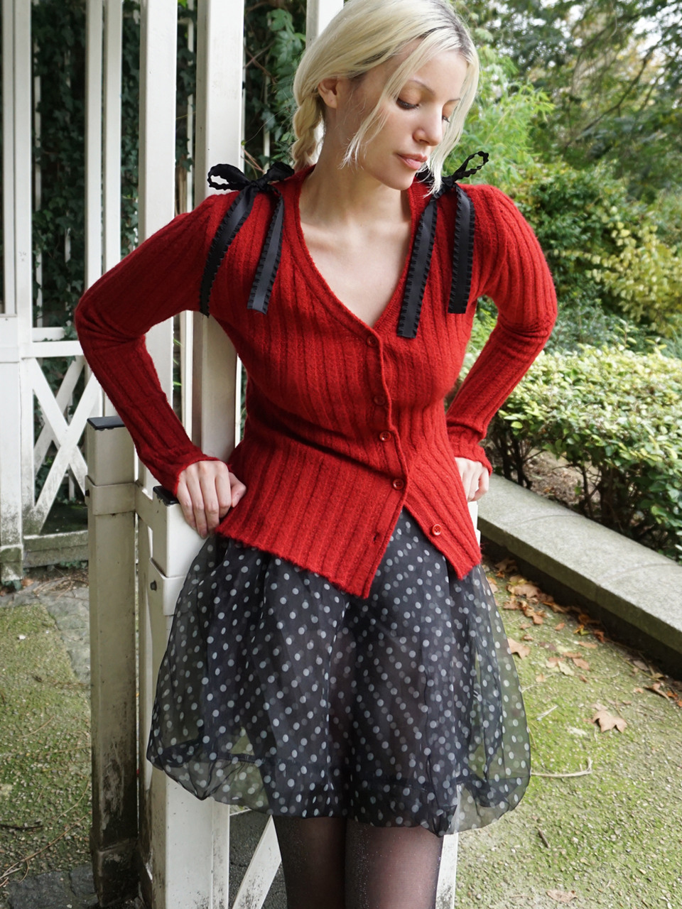 TILDA MA TILDA ♥ Dot Organza Balloon Skirt /追跡付 한섬 EQL