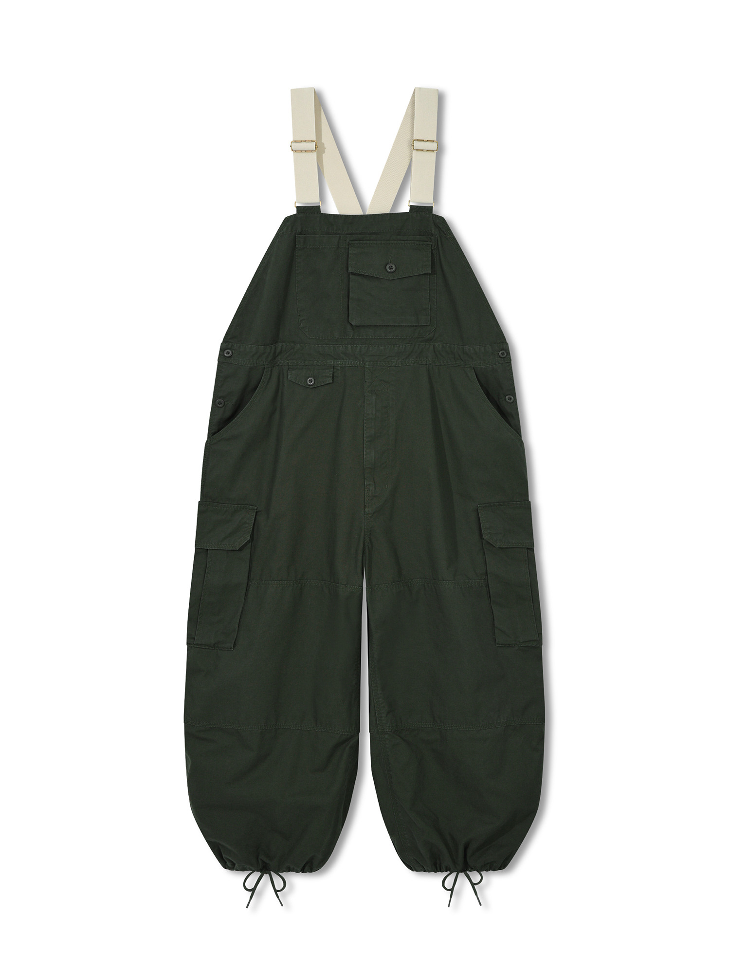 【ANGLAN】24FW★ [AG] Backsatin Work Wide Overall AG] Essential Easy Balloon Pants - Grey - ANGLAN
