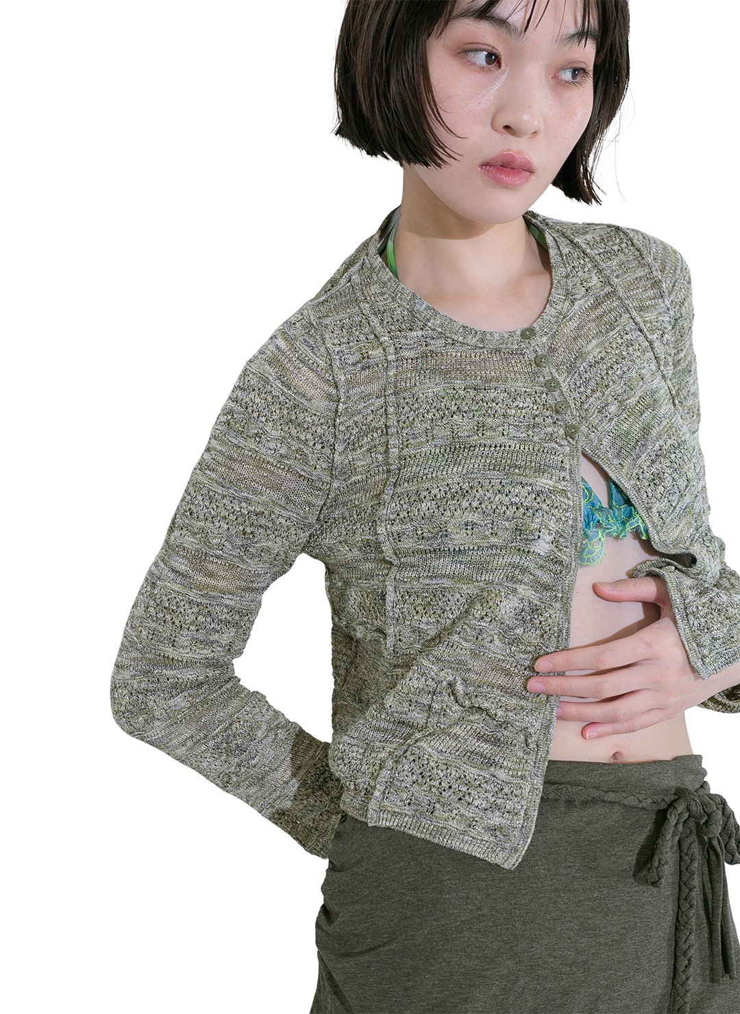 GROVE ♥ KIKO SKASHI KNIT SLEEVELESS /追跡付 ☆送料・関税込☆GROVE☆KIKO SKASHI KNIT SLEEVELESS☆ (GROVE