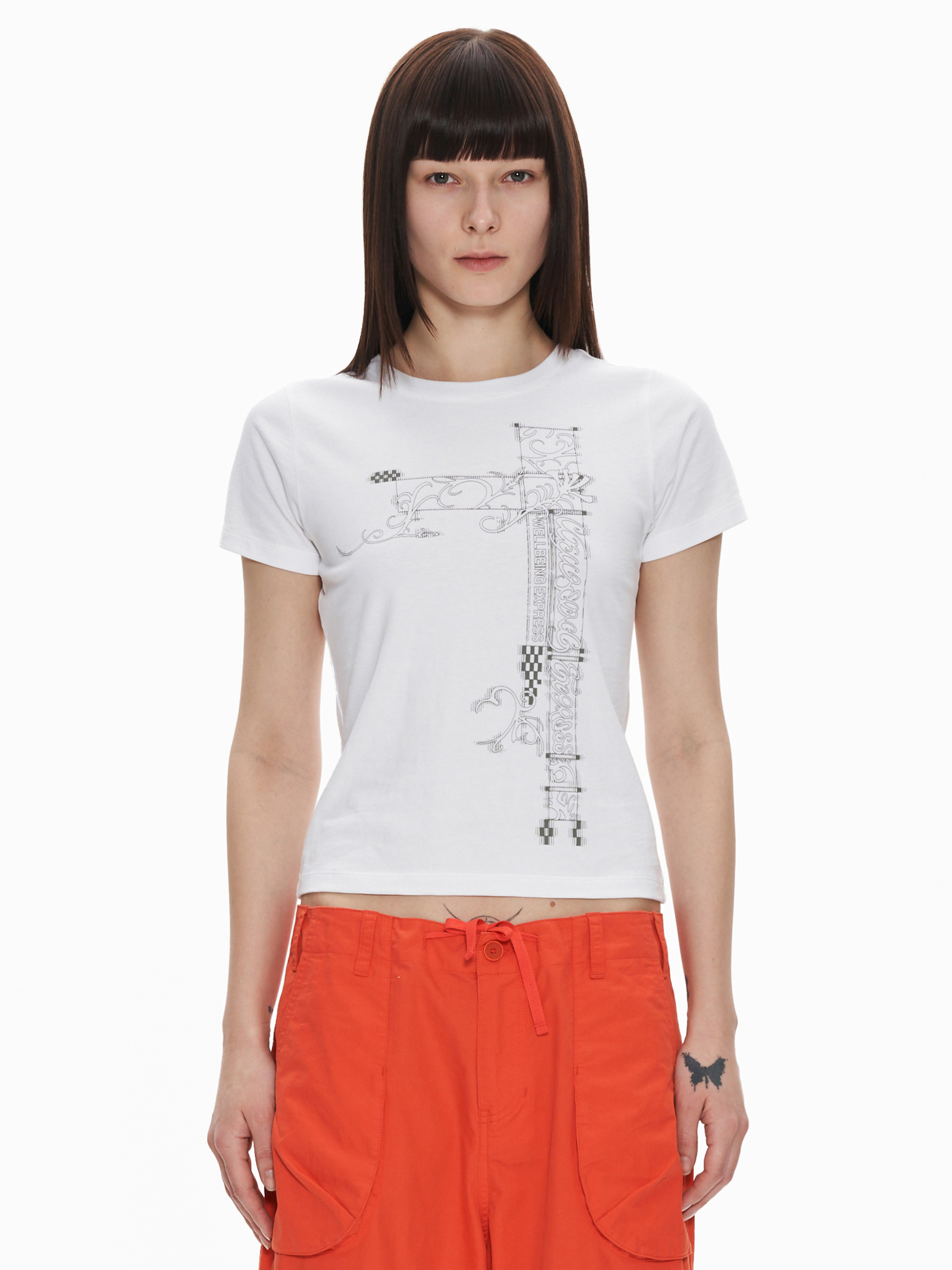 【WELLBEING EXPRESS】 Hybrid Tattoo Tee / 追跡付 한섬 EQL