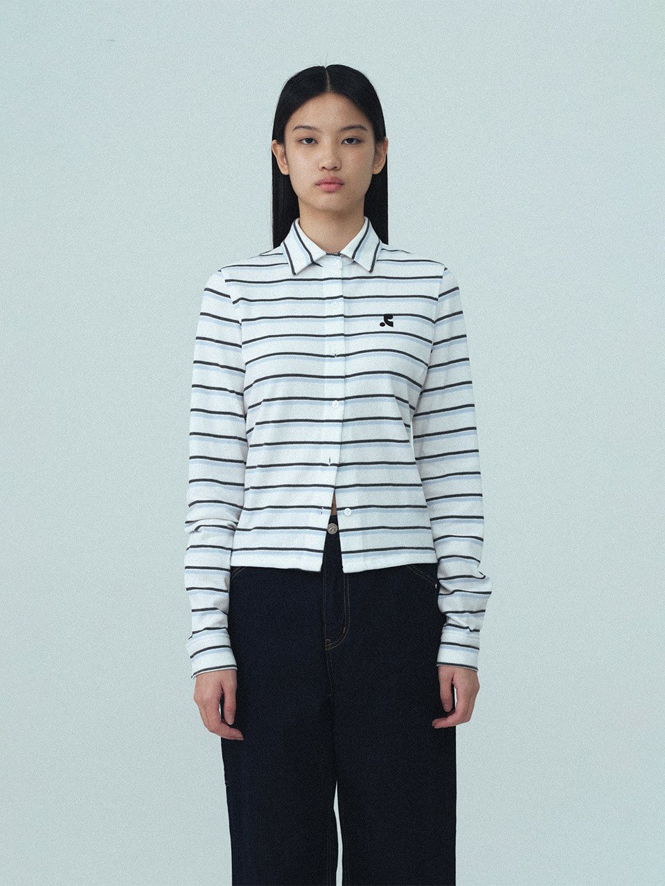 ☆韓国の人気☆【Rest&Recreation】☆RR SQUARE NECK TO.P☆ RR SQUARE NECK TOP - CHARCOAL - rest and recreation