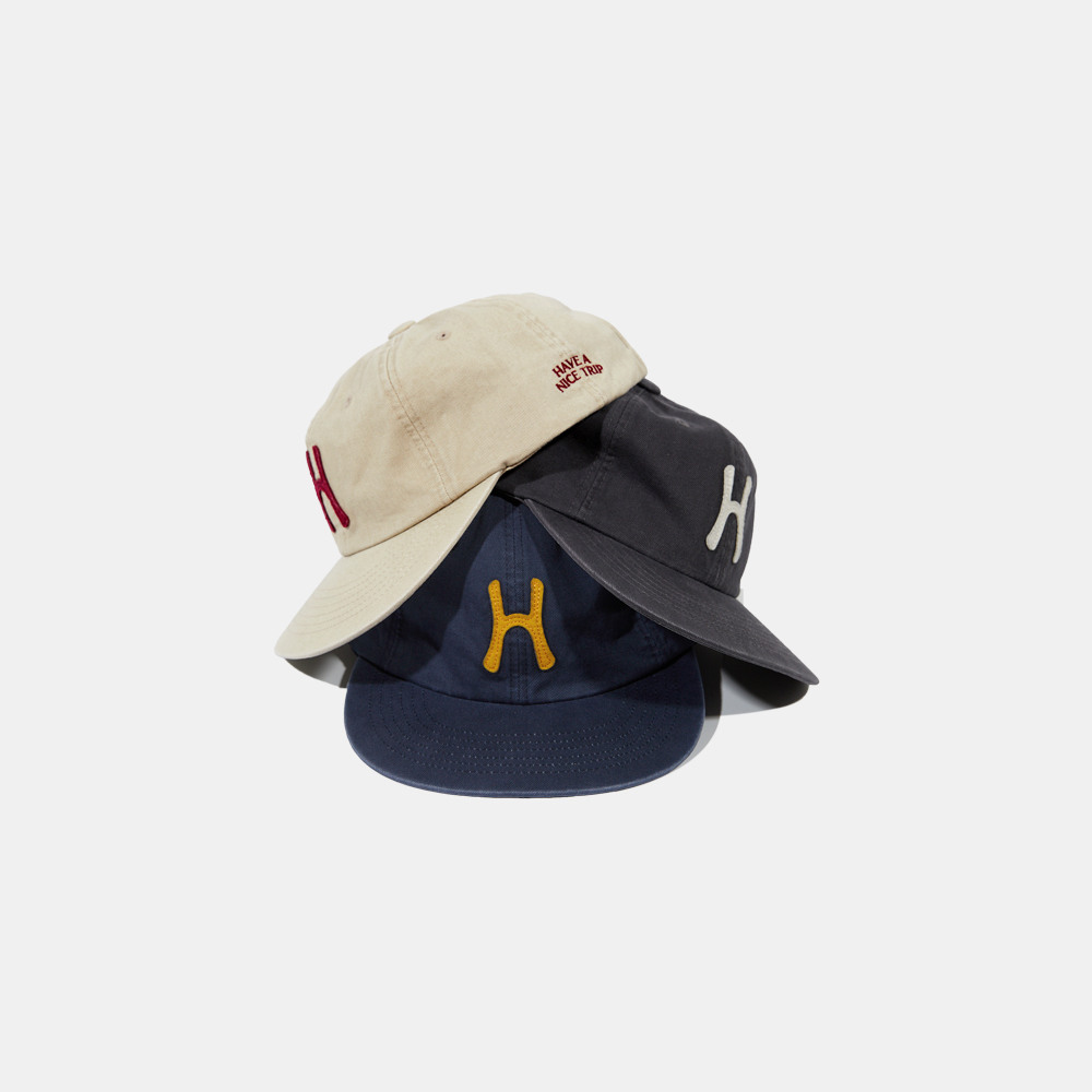 HELLO■H Logo Wool Relaxed Fit 6Panel Cap_Deep Blue ■送料込 H Logo Wool Relaxed Fit 6Panel Cap_Dark Navy - 감도 깊은