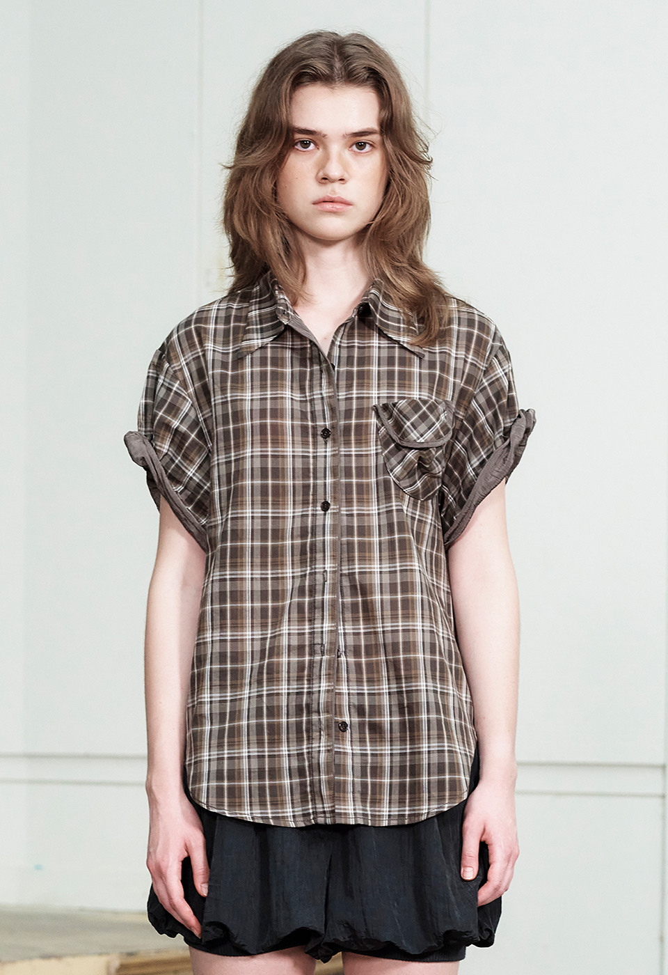 OPEN YY イエロー Wire Cuff チェック シャツ シップス SHIPS SHIPS: Shuttle notes レギュラーカラー