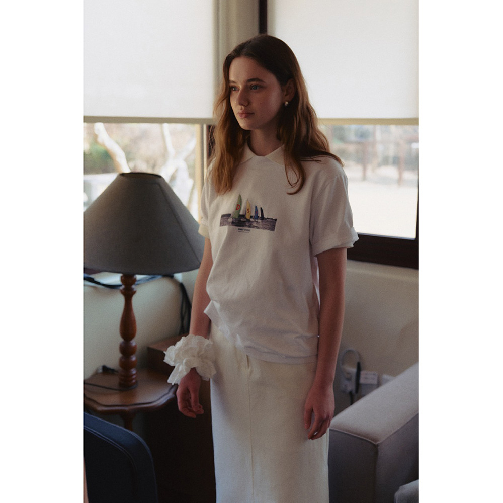 Dunst ♥ UNISEX APPLIQUE YACHT T-SHRT /追跡付 DUNST