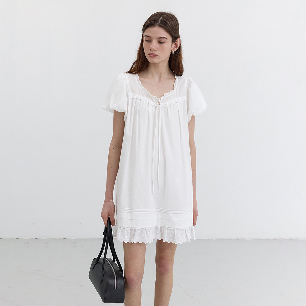 MARGARIN FINGERS ♥ NATURAL STRIPE SLIP DRESS /追跡付 Linen Flutter Sleeve Slip Dress | Midnight Sky Stripe | Seed