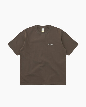 Script Logo S/S Tee Dark Brown