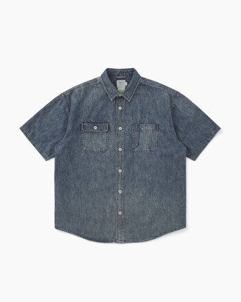 2P Denim S/S Shirt Dark Blue