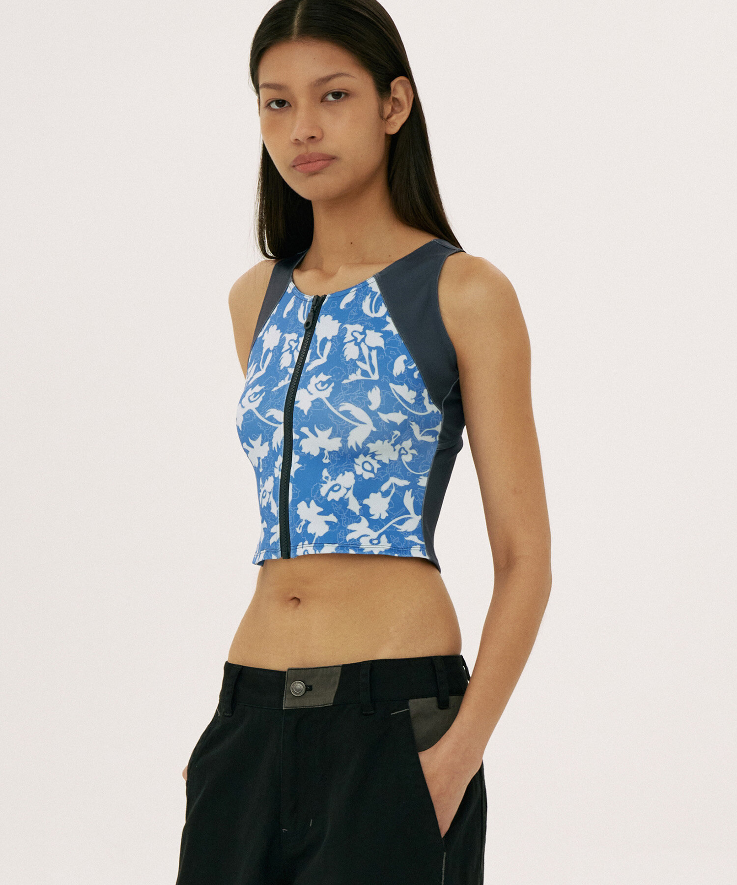 【WELLBEING EXPRESS】 Active Zipup Sleeveless / 追跡付 WELLBEING EXPRESS Active Zipup Sleeveless - Brown