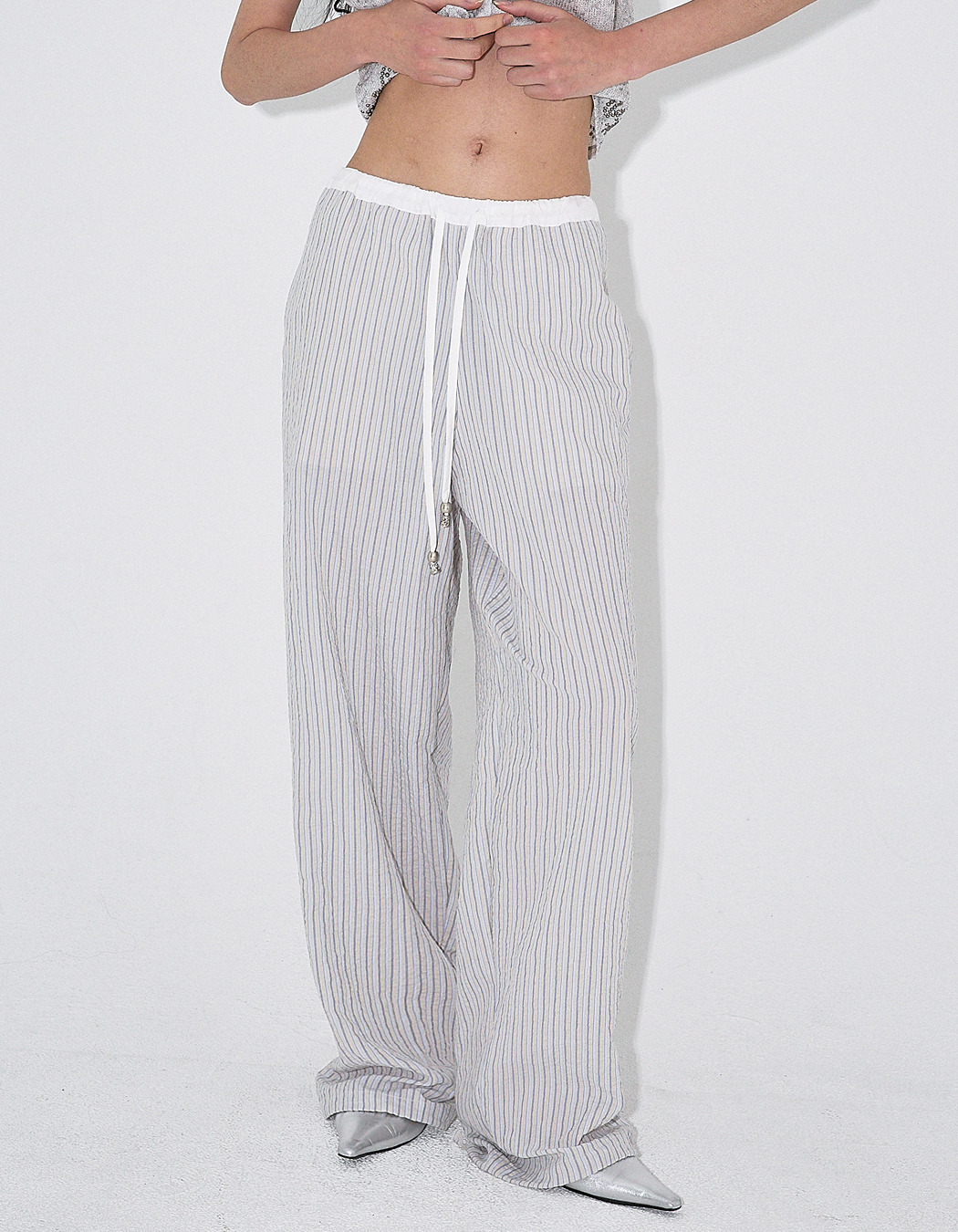 polysooem★韓国★人気シリーズ★STRIPE SUMMER PANTS 한섬 EQL