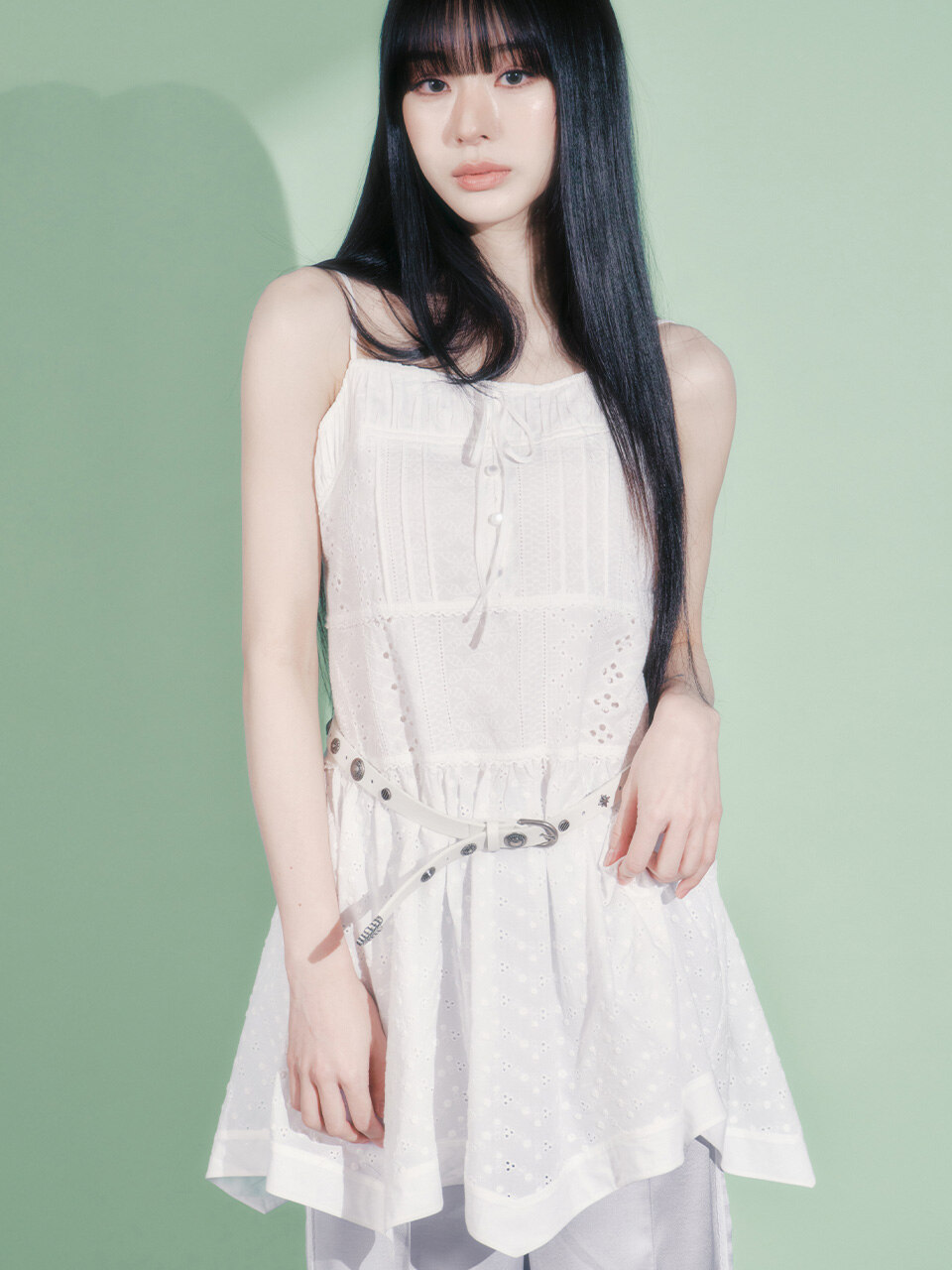 MARGARIN FINGERS ♥ NATURAL STRIPE SLIP DRESS /追跡付 한섬 EQL