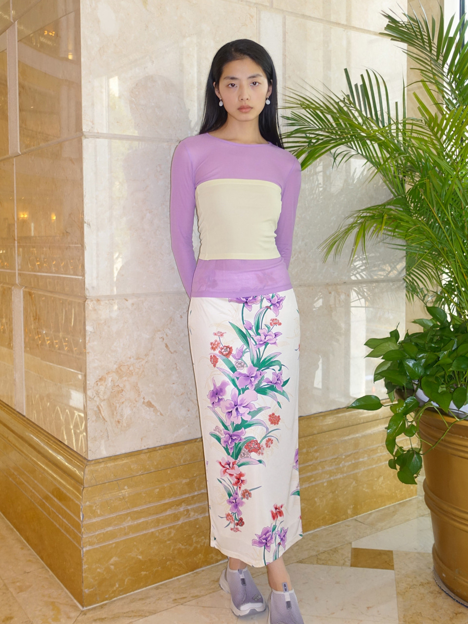 スカート [nuuanu] Iris Skirt 한섬 EQL