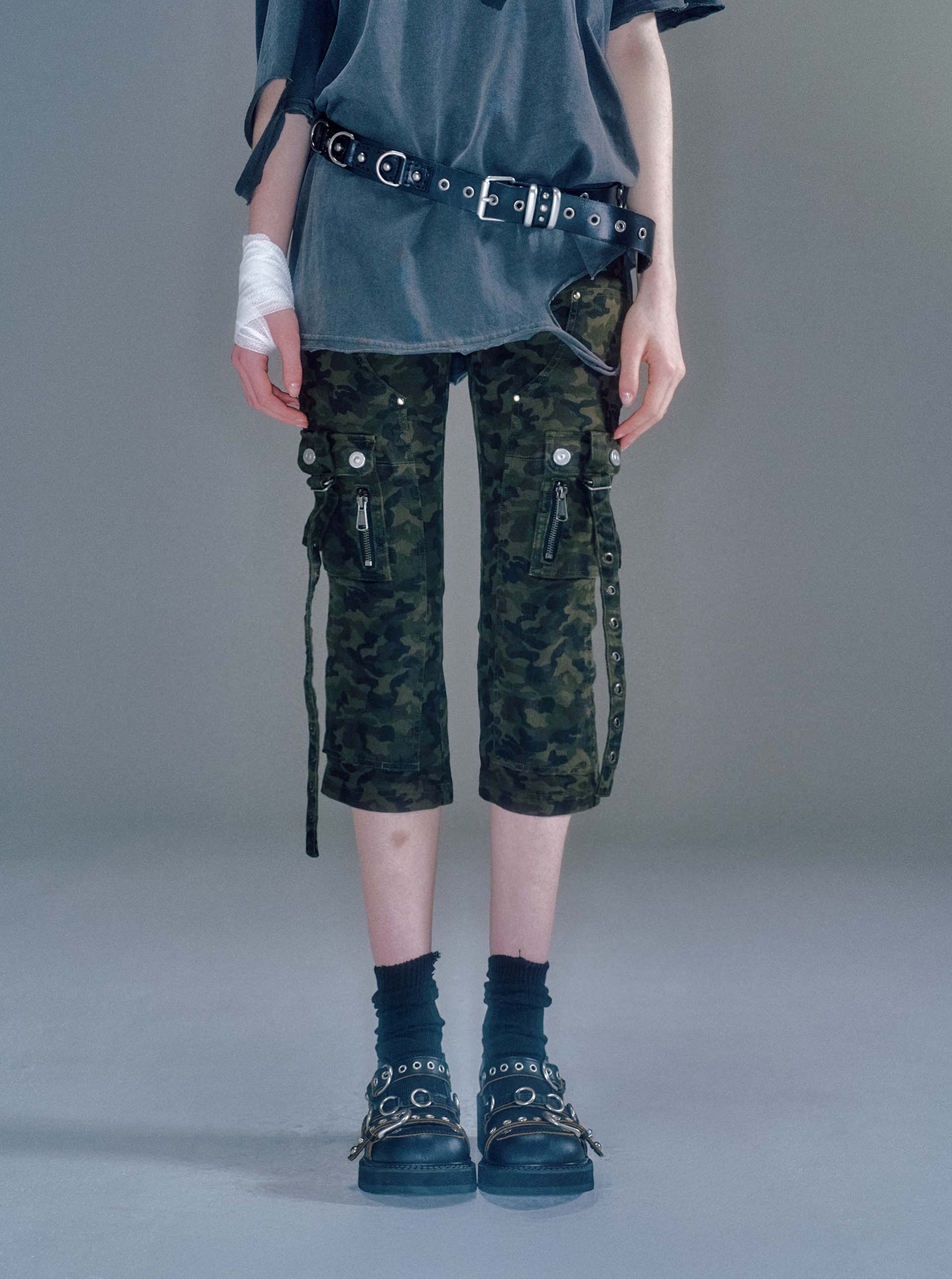 【VACANT Archive】関税/送料込み PIKO CAPRI PANTS 베이컨트 아카이브 피코 카프리 팬츠 브라운 | VACANT ARCHIVE