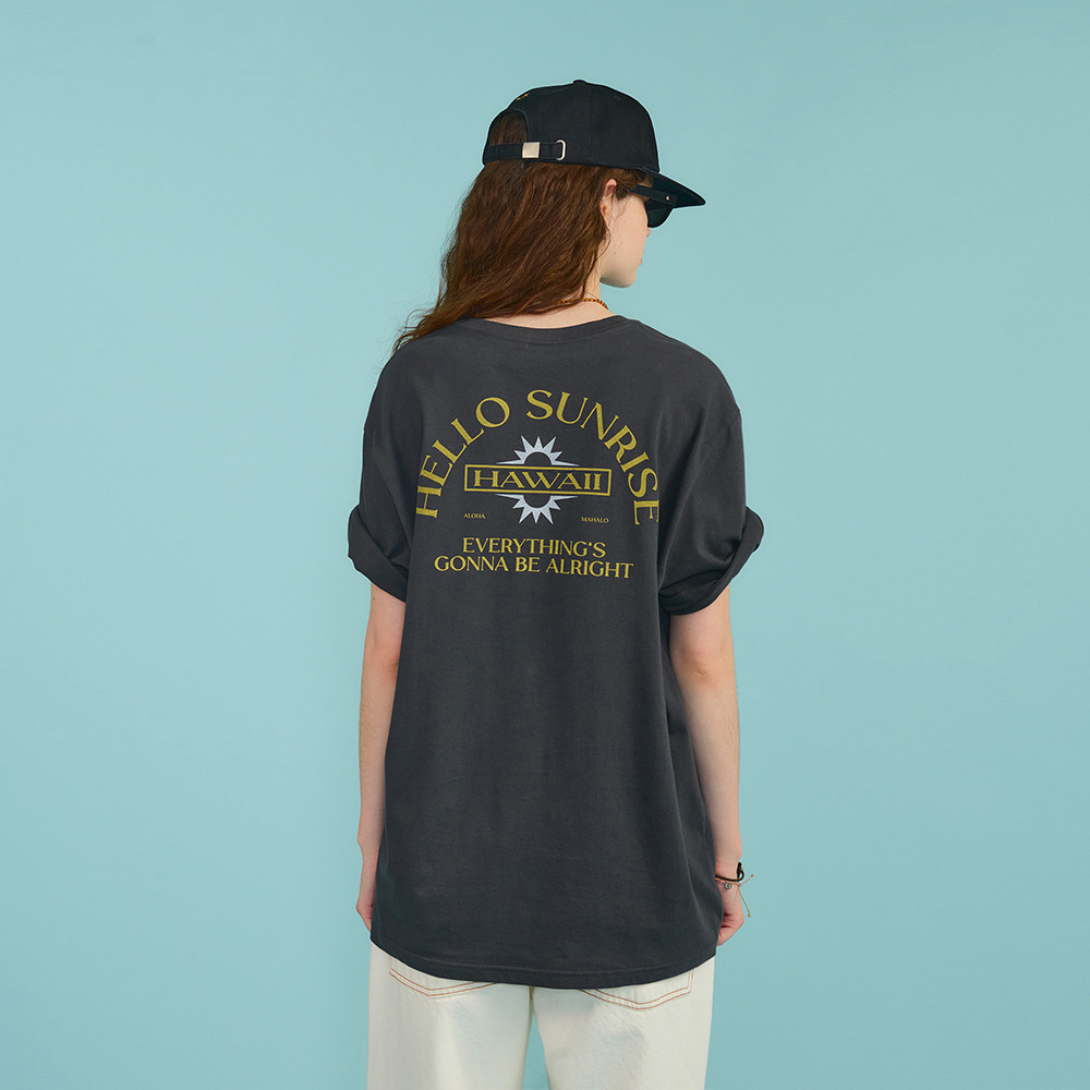 【HELLO SUNRISE】 HAWAII Arch Logo Tee /追跡付 한섬 EQL