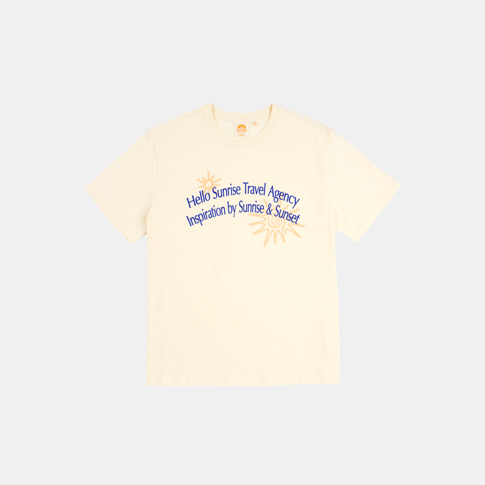 【HELLO SUNRISE】 HS Travel Agency Wave Logo Tee /追跡付 HELLO SUNRISE】 HS Travel Agency Wave Logo Tee /追跡付