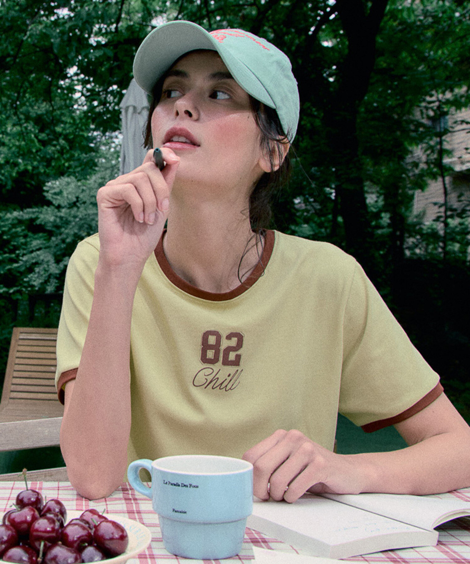 韓国おしゃれ【HOTEL PARIS CHILL】827 Ringer T-Shirt 한섬 EQL