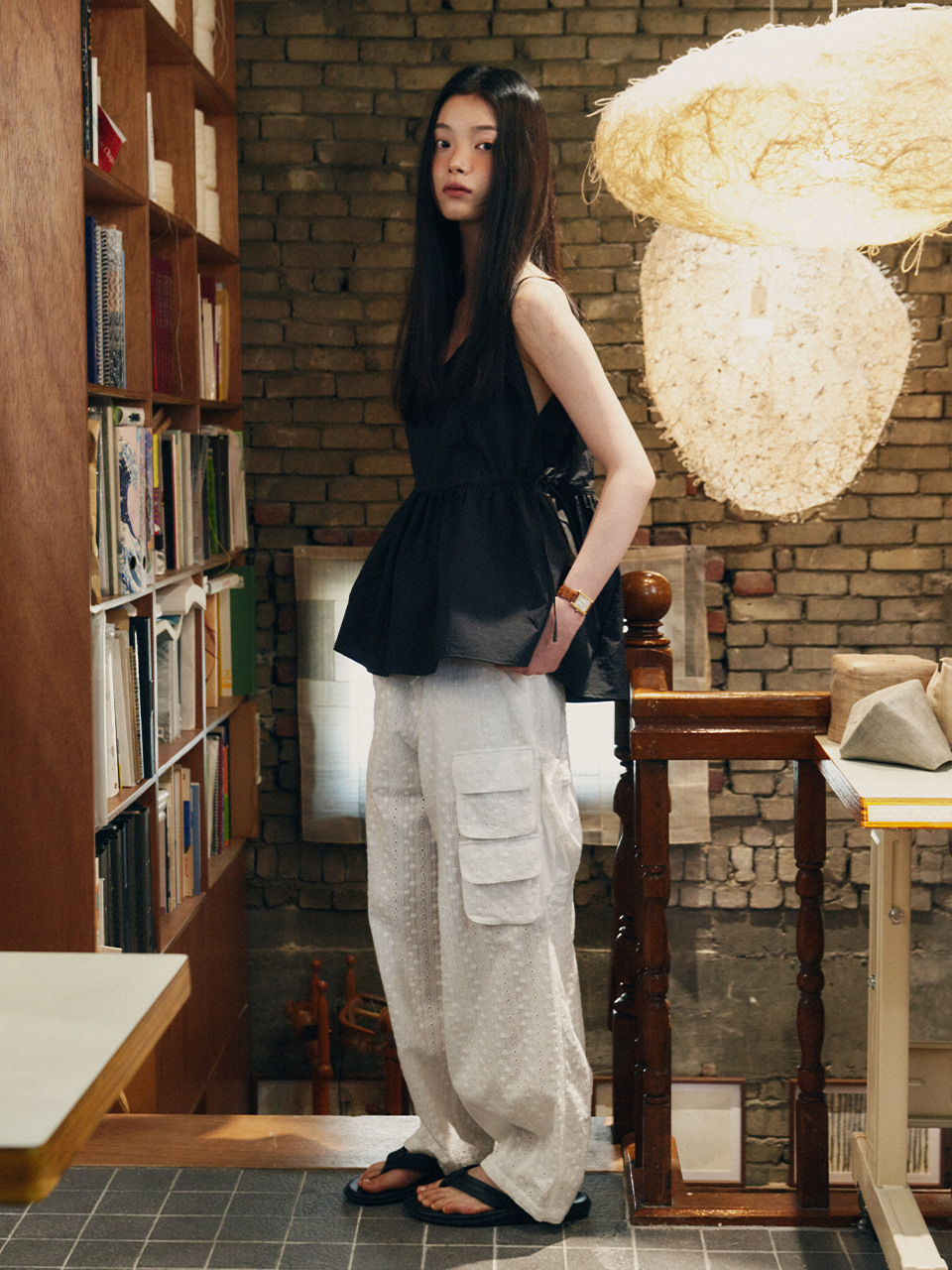 韓国商品/FRITUR Lace Cargo Pants 韓国商品/FRITUR Lace Cargo Pants